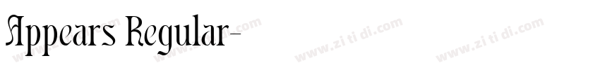 Appears Regular字体转换